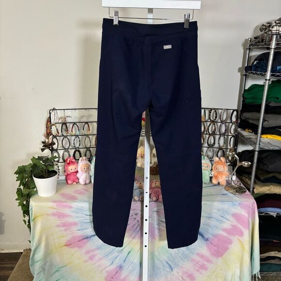 FIGS scrub pants women’s XS technical fabric navy blue pockets nurse - Picture 10 of 10